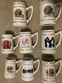 Vintage Sports Beer Mugs