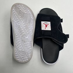 Nike Air Jordan Flight Slides Black White Red Mens US 13 DO6379-061