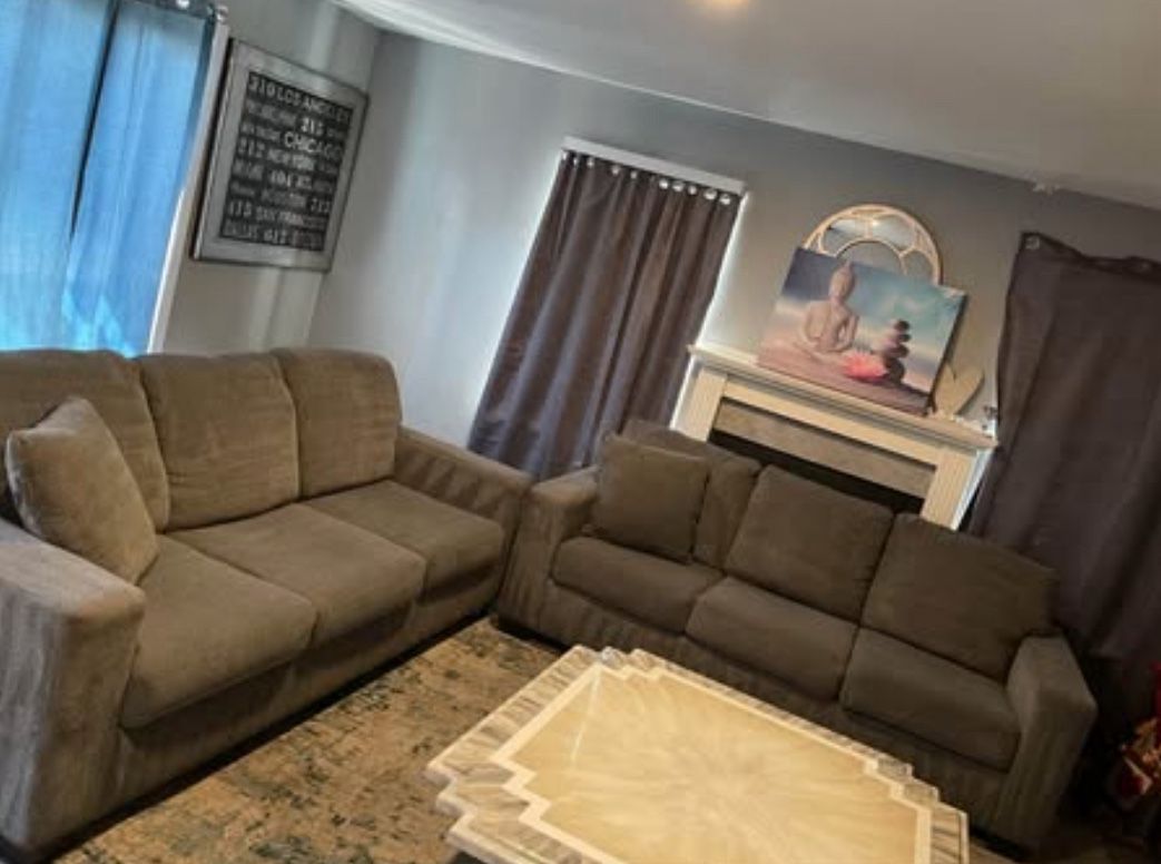 Ashley Furniture Gray Sofa Set – 2x - 7ft Couches – Free Delivery!