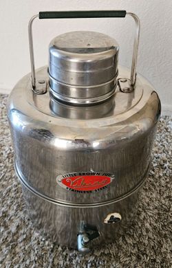 Vintage Viking Stainless Steel Little Brown Jug Thermos