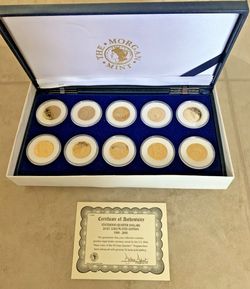 Ten Statehood Quarter Dollars 24 Karat Gold Plated Edition 1(contact info removed) Morgan Mint