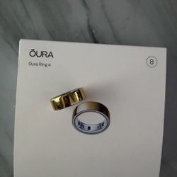 Oura Ring 4 - Gold, Size 8 (Unopened, Sealed)