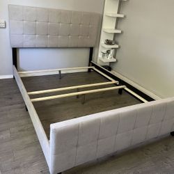 Brand New Soft Fabric Bed Frame In Queen Or King Size 