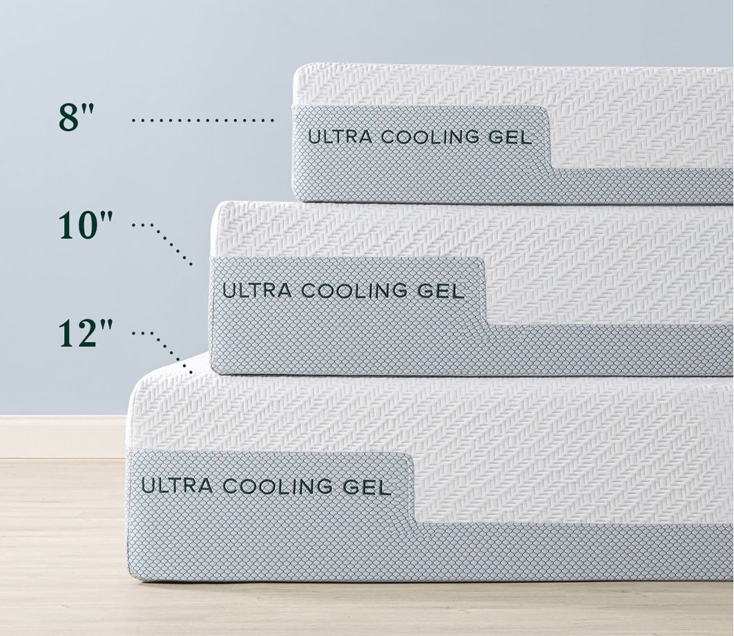 New 10" Ultra Cooling Gel Memory Foam Mattress, Full