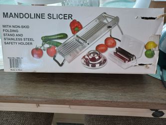 Stainless Adjustable Mandoline Slicer w/ 3 Blades