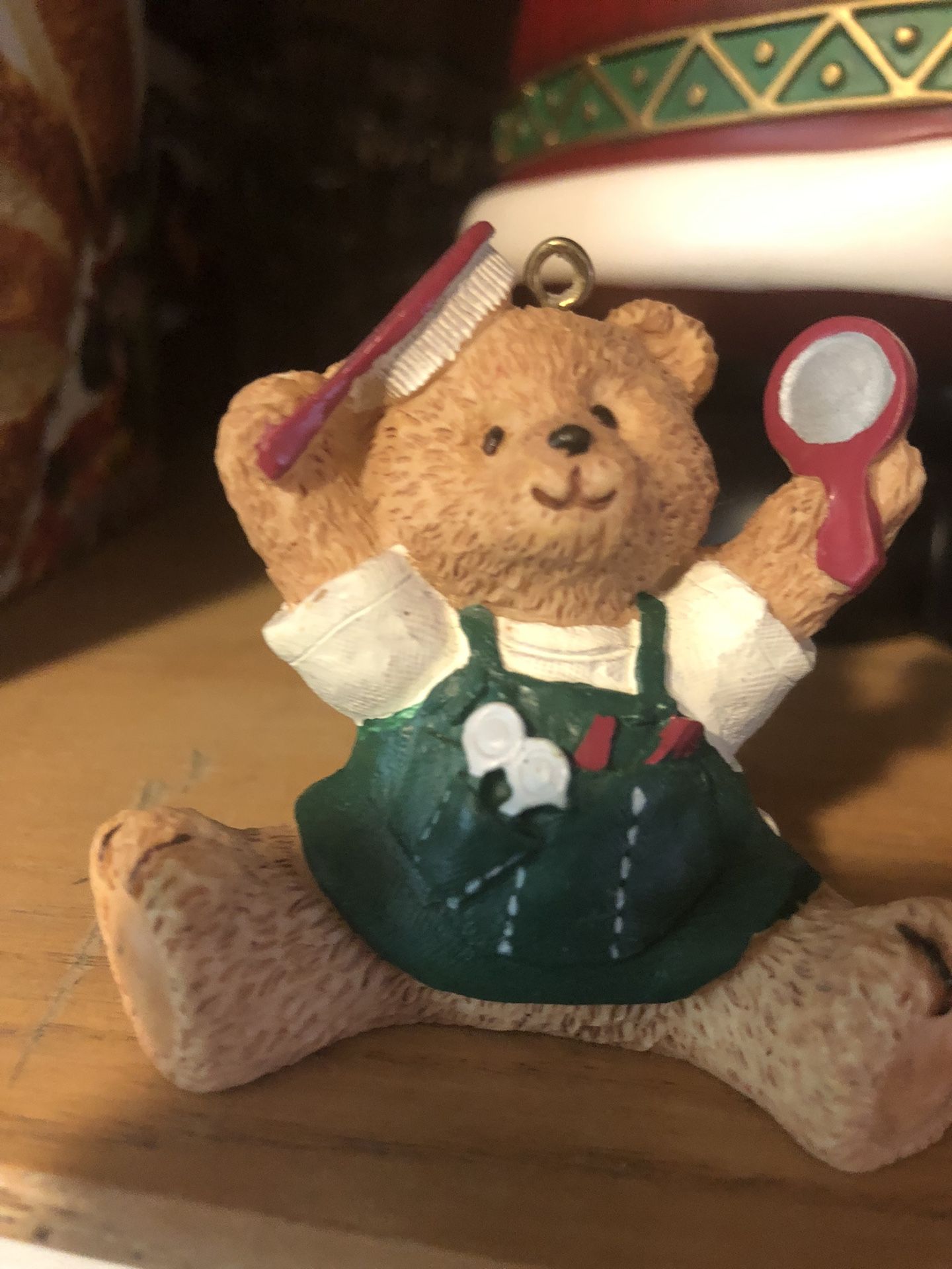 Vintage Hairdresser Bear Ornament