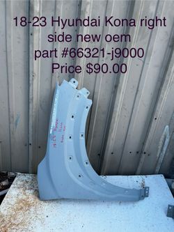 2018 - 2023 OEM HYUNDAU KONA right sode fender part 66321-J9000