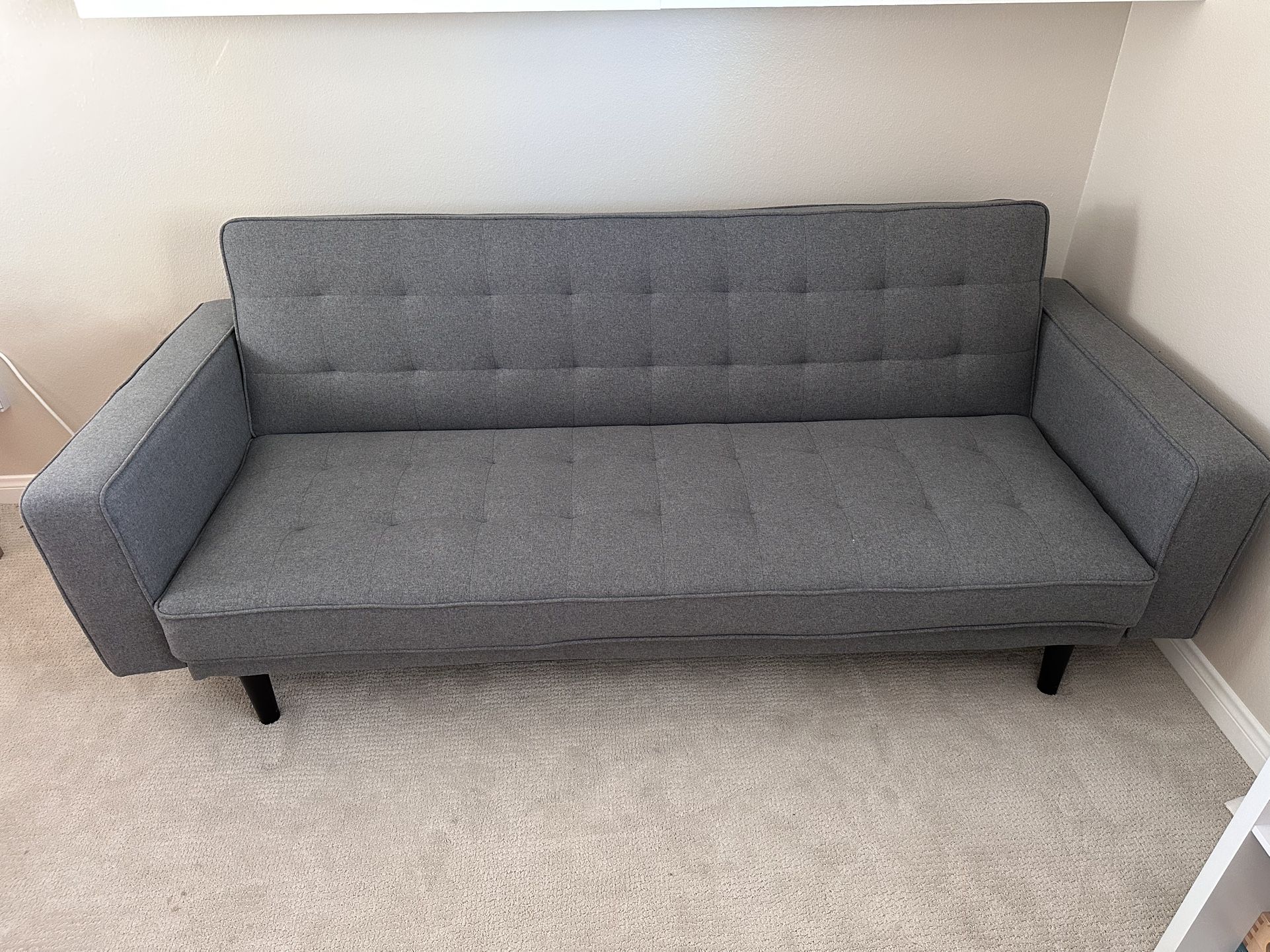 Living Spaces Gray Sofa Sleeper