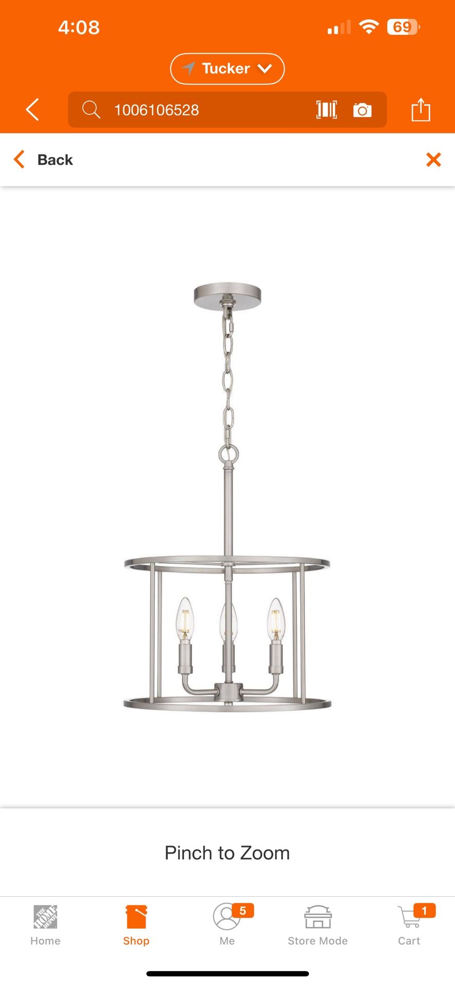 Emerson 3-Light Brushed Nickel Pendant
