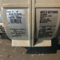 Beckett oil burner A, AF Series