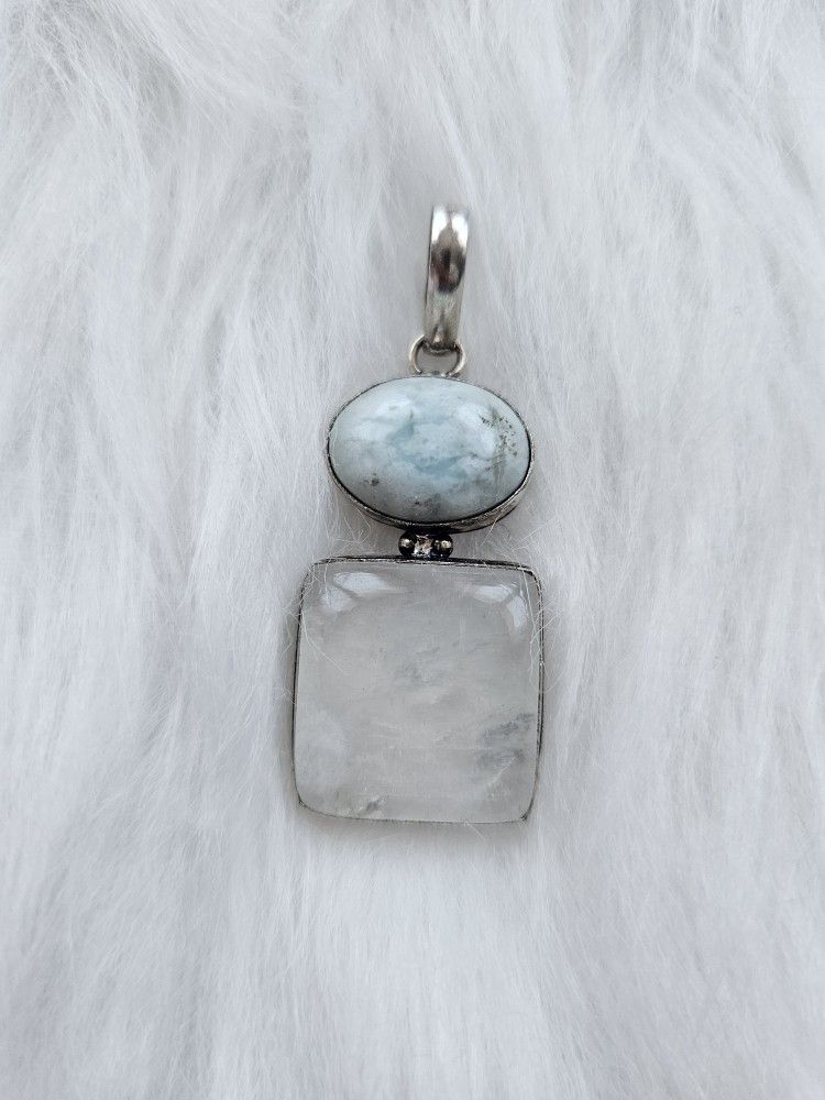 Moonstone And Larimar Pendant