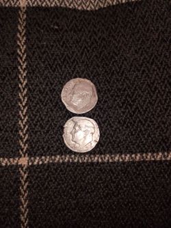 Two Roosevelt Dimes US Coins