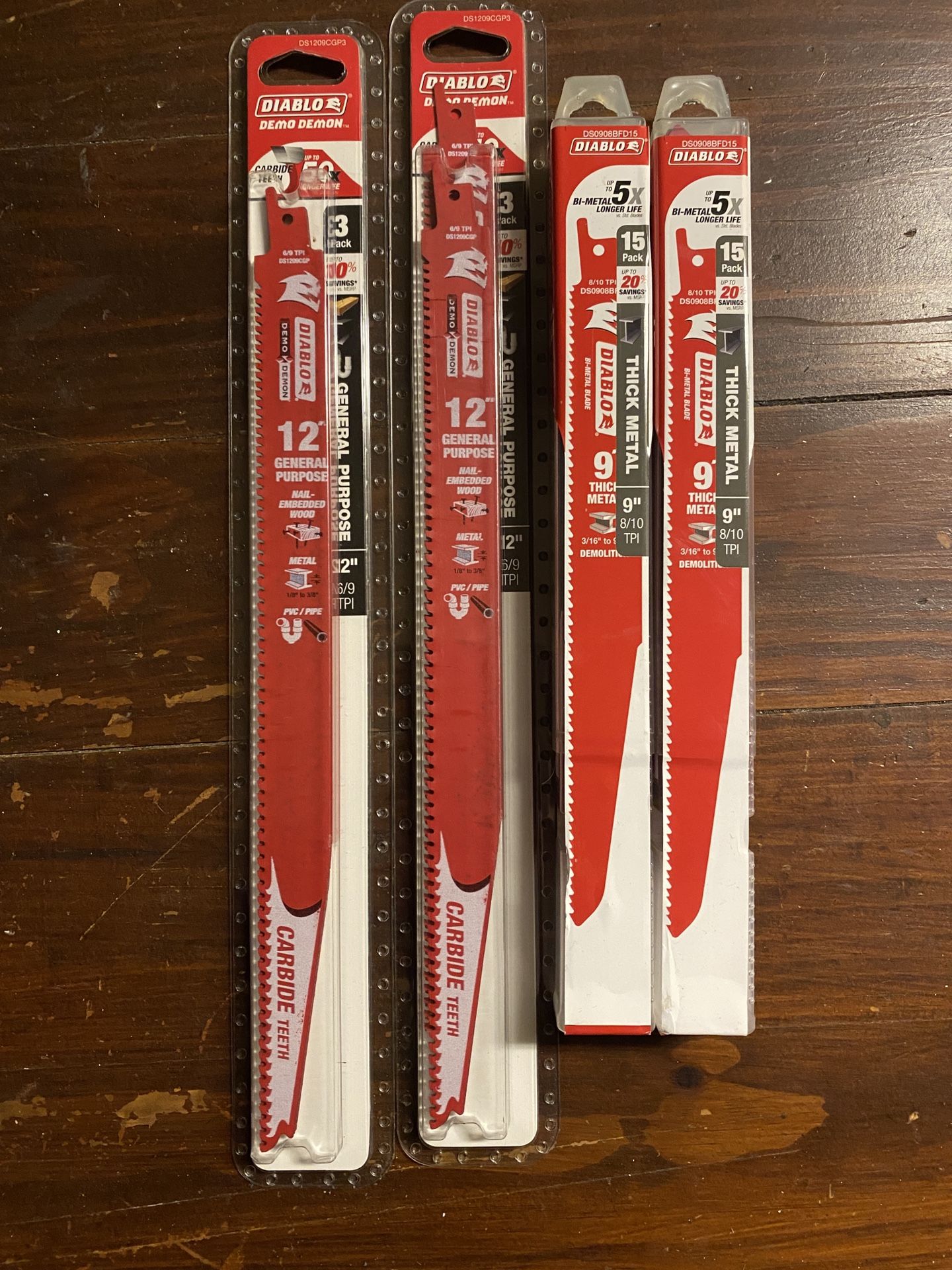 Diablo Sawzall Blade Packs 50% Off