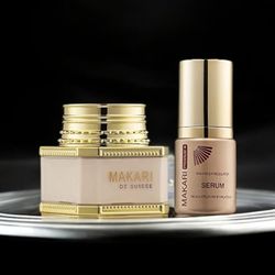 Makari Classic Duopack Premium+ – 3.38 fl.oz Whitening Cream Day/Night & 1.01 fl.oz Enhancer Regulator Serum – Lightening & Toning System for Dark Spo