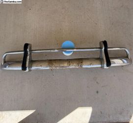 vw beetle original front bumper w/accessory guards