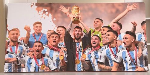 Argentina World Cup Champions Canvas Wall Art