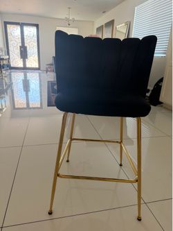 Elegant black barstool