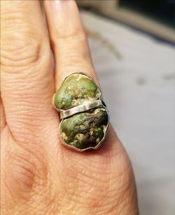 Solid Silver Handmade Jade Ring