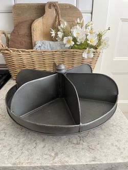 Galvanized lazy Susan $15
