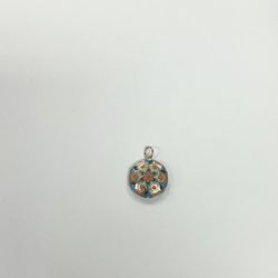 14k Gold And Enamel Charm Pendant 