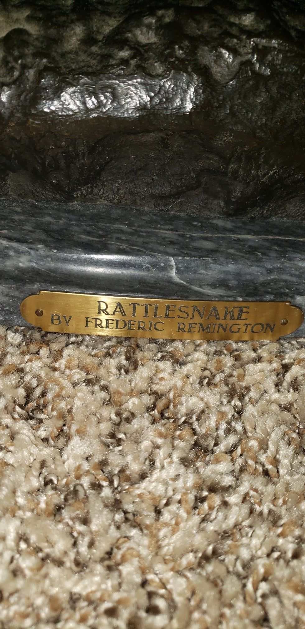 Frederic Remington Rattlesnake Bronze statue