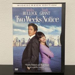 Two Weeks Notice DVD Widescreen Edition Sandra Bullock High Grant Romance 2002