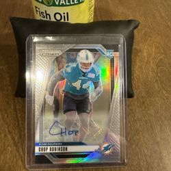 2025 Panini Prizm Chop Robinson Rookie Silver Refractor MIA RB
