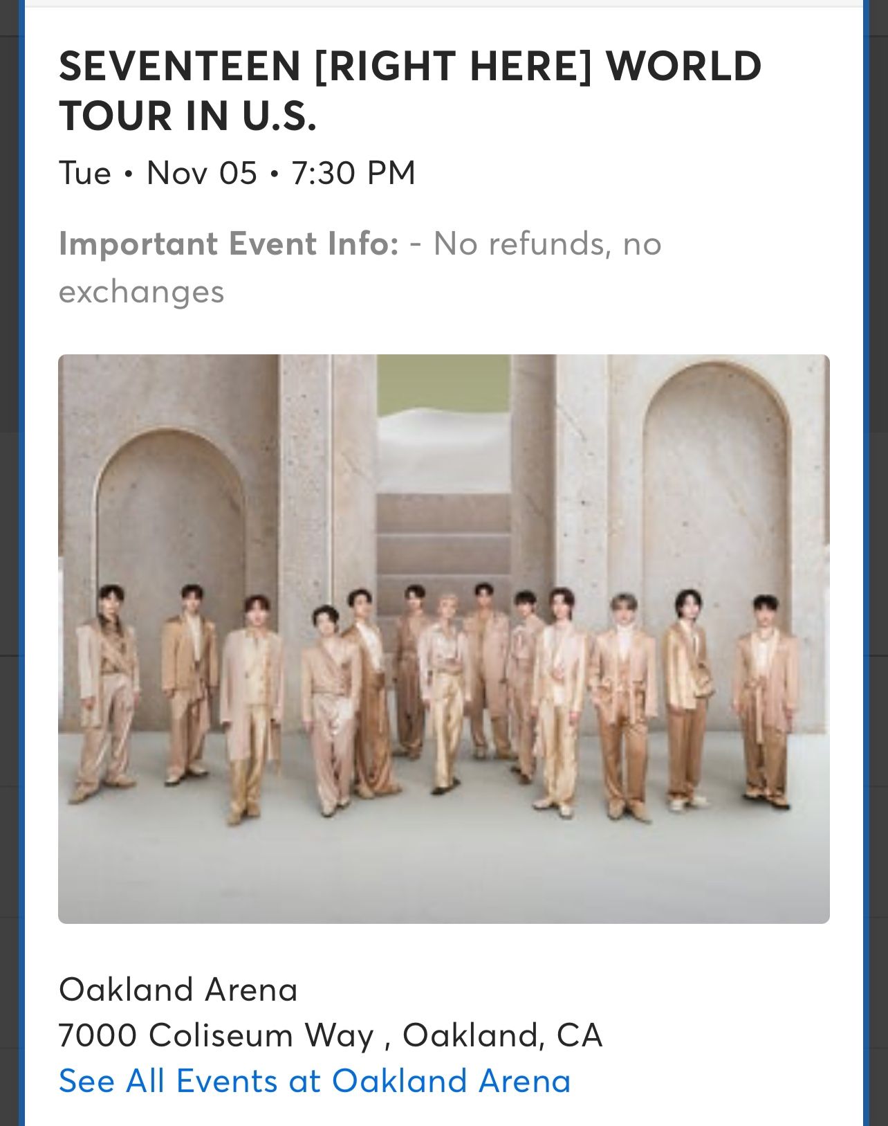 Seventeen World Tour In Oakland