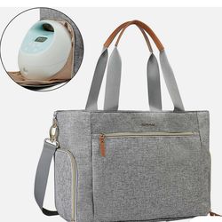 Mommore Breast Pump Bag Diar ? Tote Bag with 15 Inch Laptop Sleeve Fit Most Brea