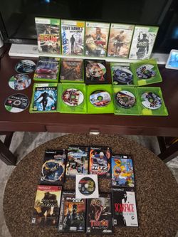 Xbox 360 and PS2 Video Game Lot