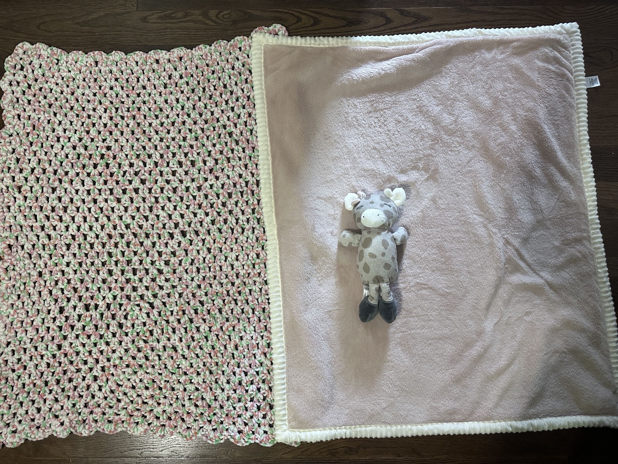 Two Baby Blankets (Includes Giraffe Toy)