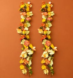 New Artificial Fall Leaf Garland Set of 2