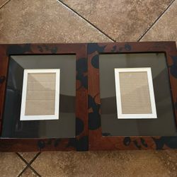 2 Disney Mickey Mouse Picture Framed Standing Or Wall