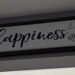 Wood And Metal Picture. Happiness 