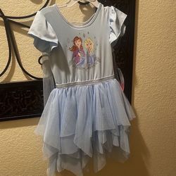 New- Toddler Girls' Elsa Frozen Tutu Dress - Blue   Size 4t