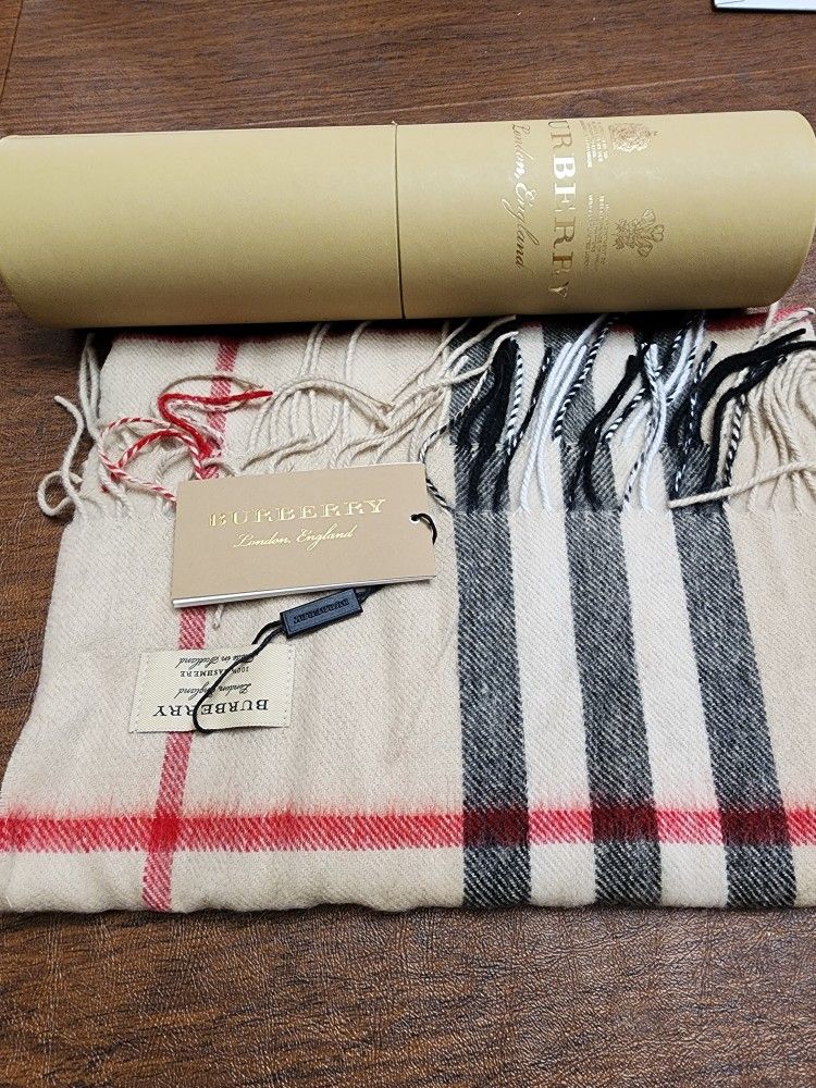 Burberry Cashmere Scarf NWT 