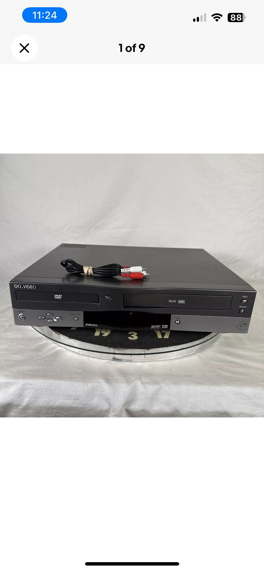 https://offerup.com/redirect/?o=R08uVklERU8= Model DVR4000 VCR Video Cassette Recorder VHS/DVD Combo Player *Tested*