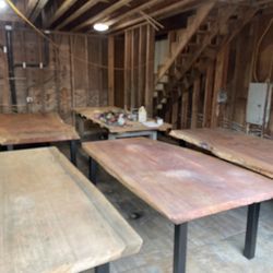 Huge Live Edge Dining Tables!! 4 Available Redwood And Pine