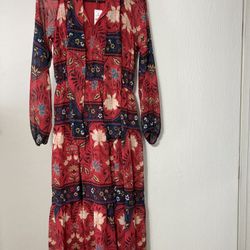 BRAND NEW - LOFT Floral Size XS Tie Neck dress