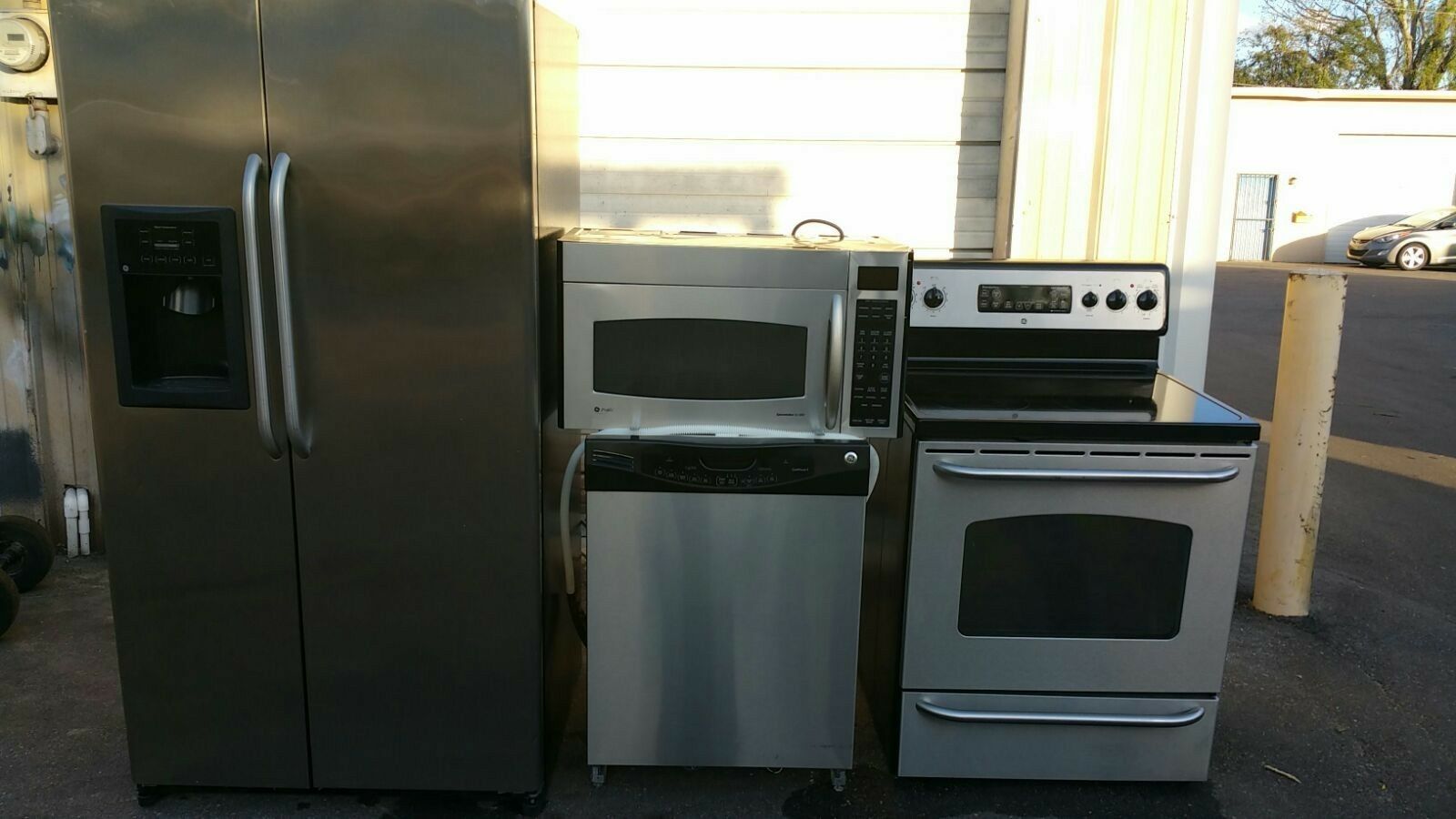 Ge stainless steel appliances set