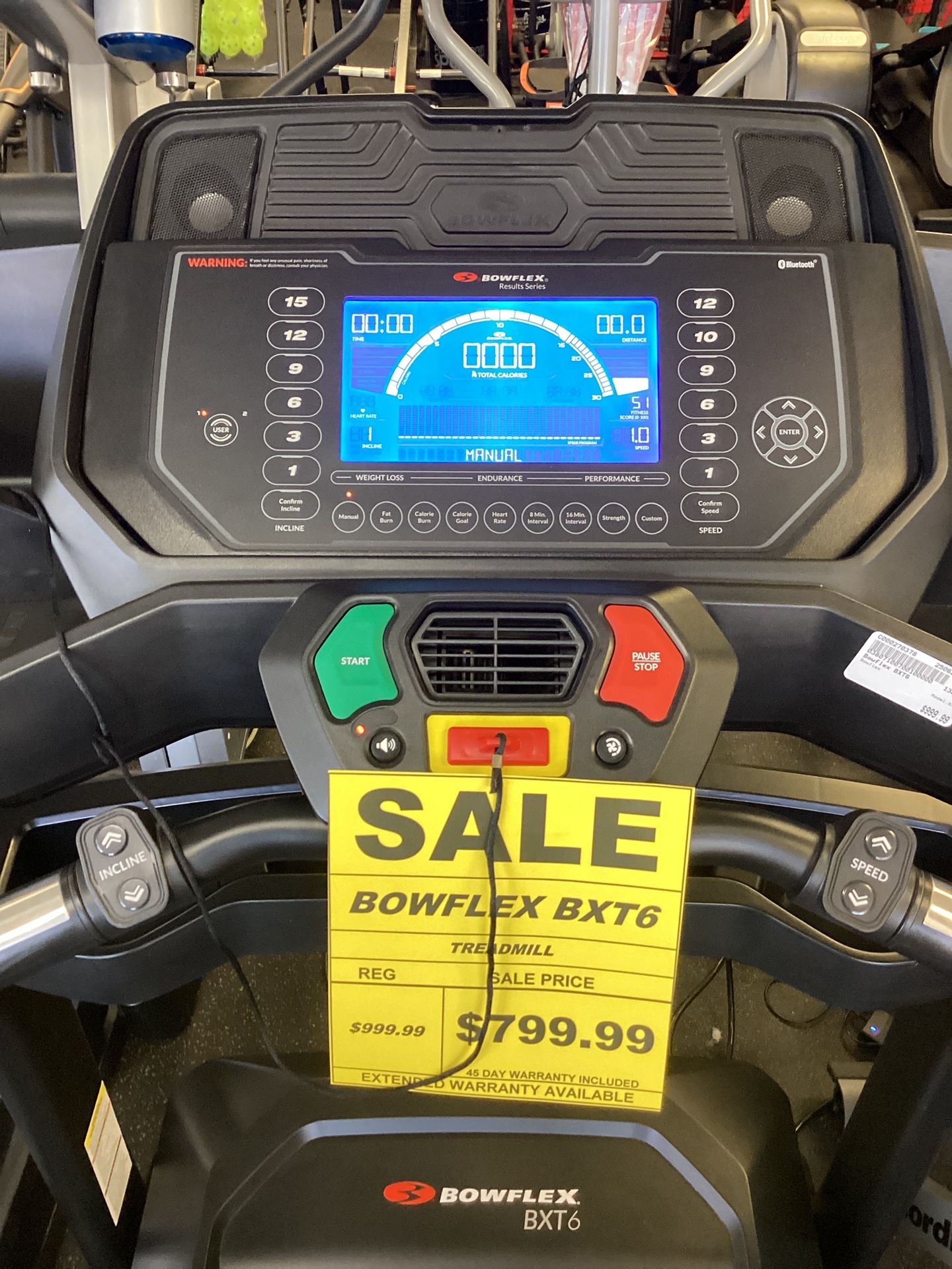 Bowflex BXT6 Treadmill With Warranty