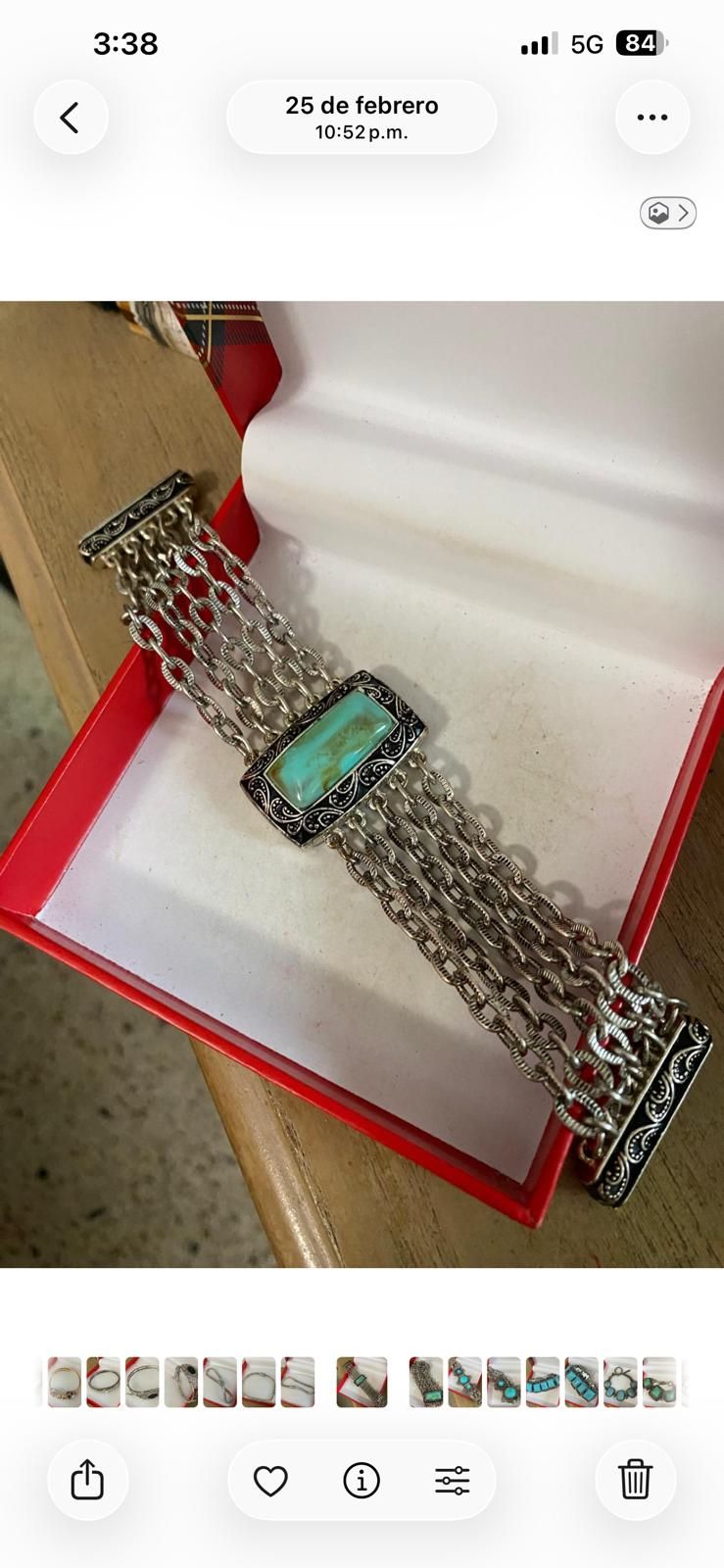 Pulsera Stainlend cadena piedras