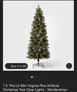 Bee & Willow 7-Foot Pre-Lit Faux Fraser Fir Christmas Tree with Clear  Lights for Sale in San Antonio, TX - OfferUp