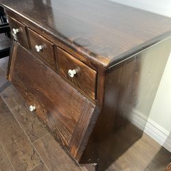 Vintage End Table + Cabinet 