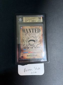 BGS 10 Luffy Monkey.D. Luffy (Wanted Poster) Emperors in the new world with Guard