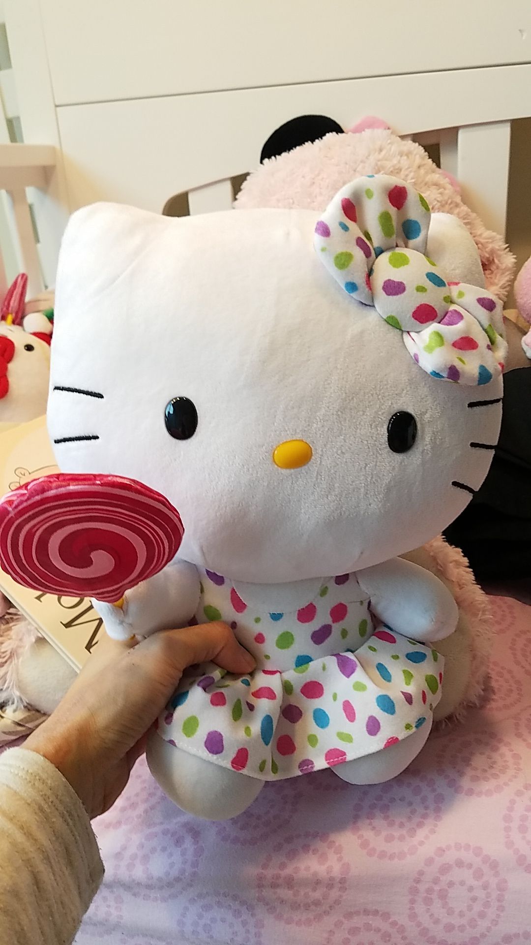 Large hello kitty plush with lollipop