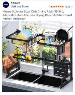 NEW Over-The-Sink Dish Drying Rack