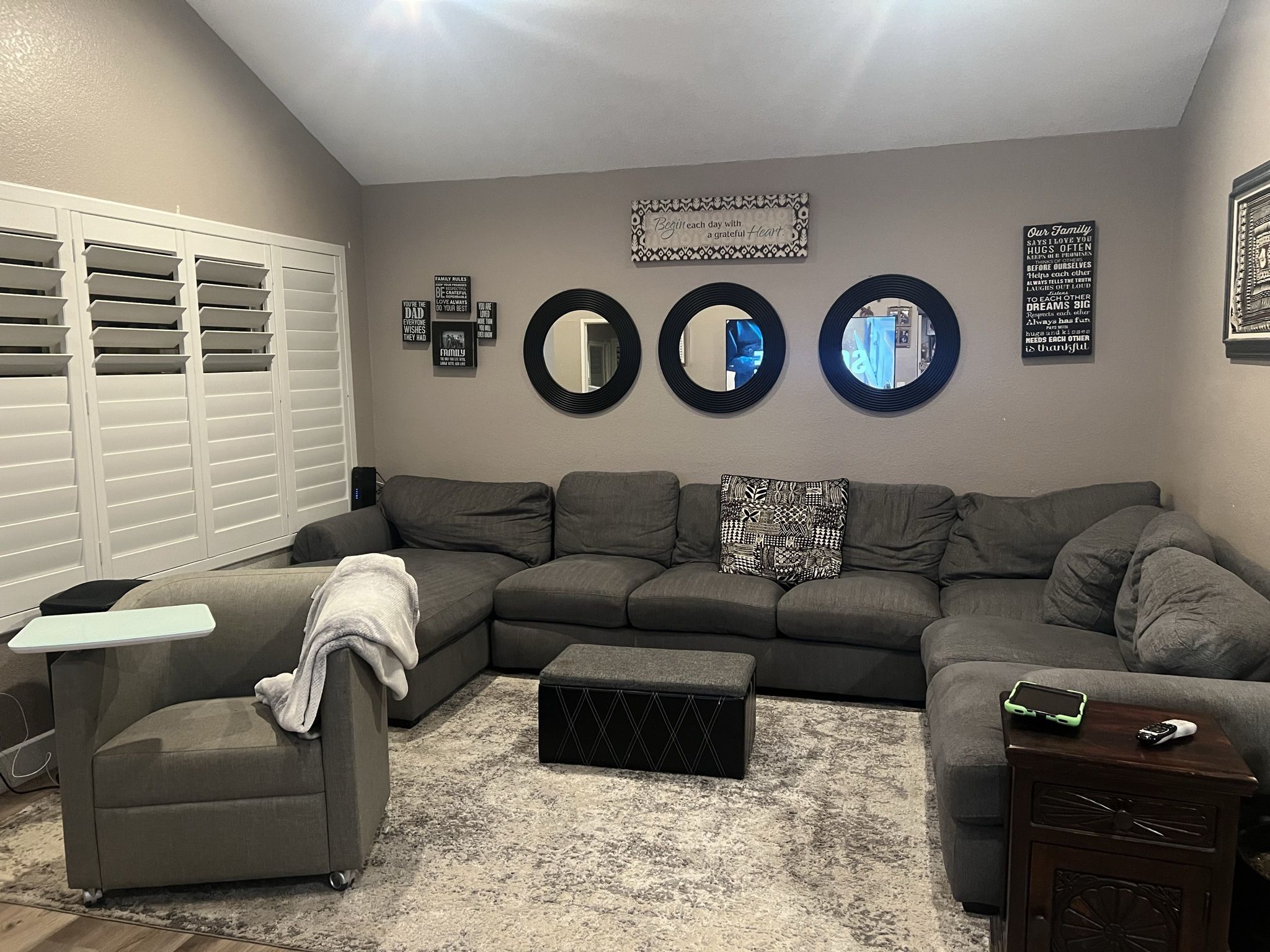 Grey 3 Piece Sectional