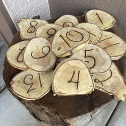 Wooden Table Markers