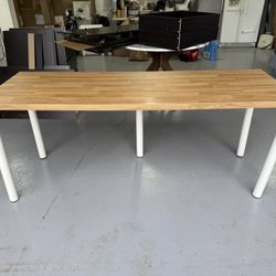 Desk 74”w X  30.75”h X 24”d  With IKEA SÄLJAN Countertop